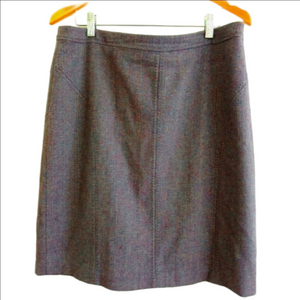 COLDWATER CREEK Wool blend Lined Aline skirt soft Mauve/ Aqua Tweed Sz 14 P